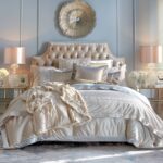 10 inspiracji na urządzenie sypialni w stylu glamour z metalowymi dodatkami