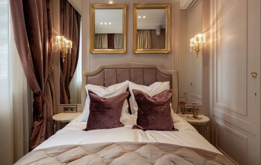 sypialnię glamour w małym mieszkaniu Jak urządzić sypialnię glamour w małym mieszkaniu