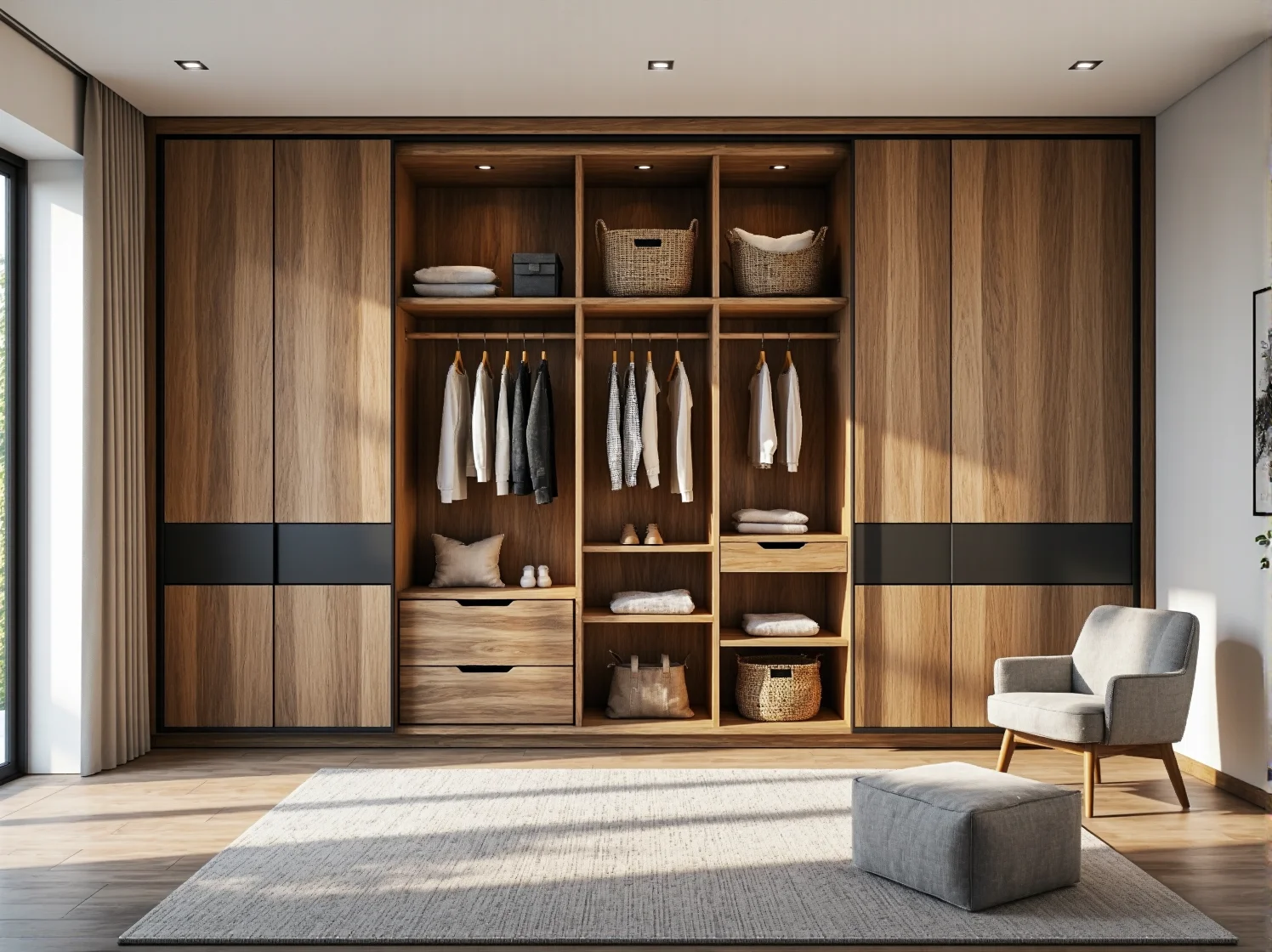 Bezpieczna szafa dziecięca z zaokrąglonymi krawędziami i systemem mocowania do ściany