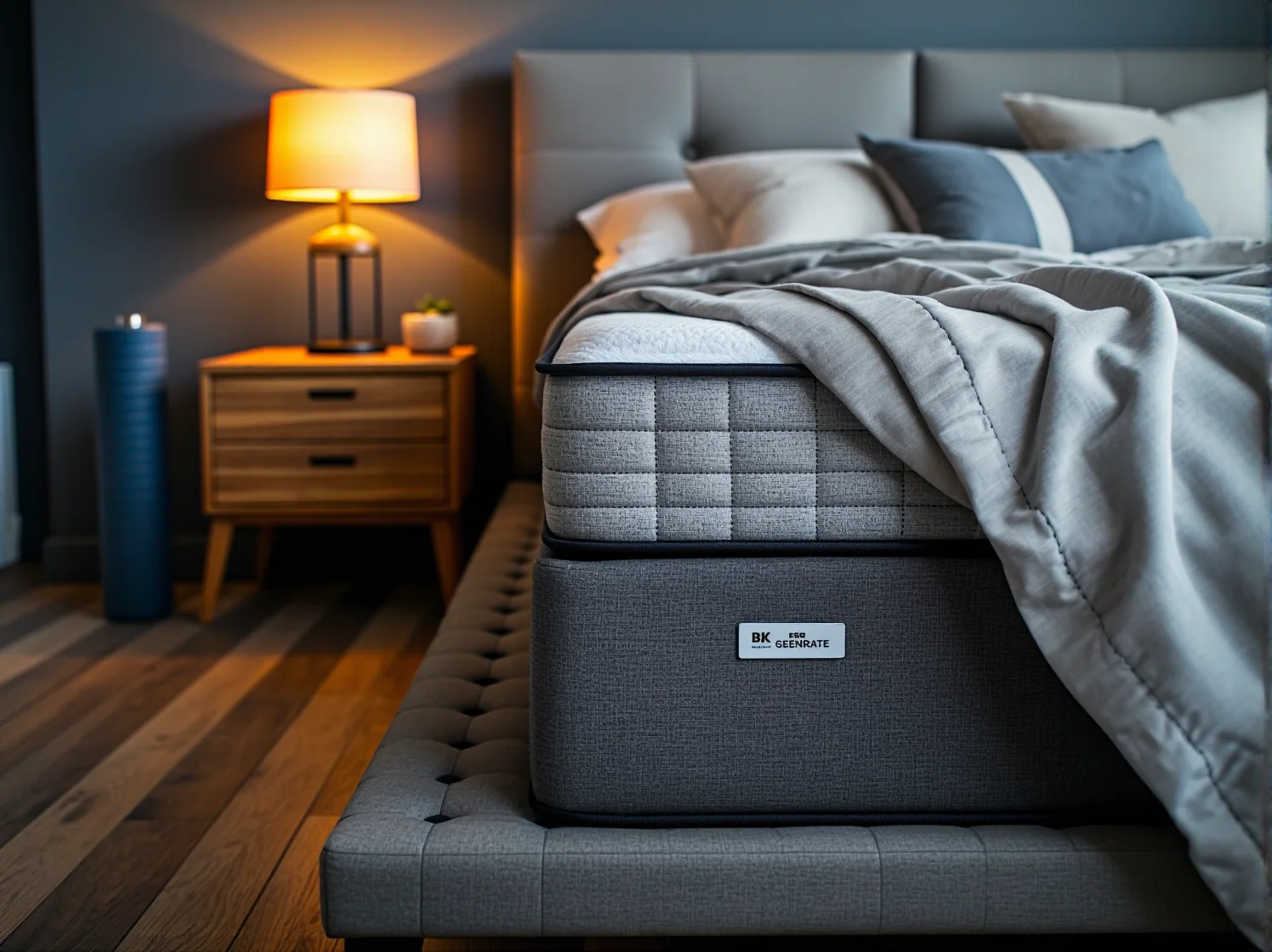 Wytrzymały materac hybrydowy zapewniający idealne podparcie kręgosłupa przez całą noc.