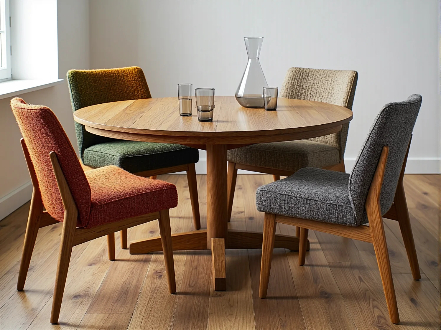 Zbliżenie na precyzyjne wykończenie nowej tapicerki na odrestaurowanej sofie vintage.