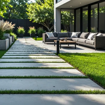 Czarne słupki solarne LED do oświetlenia ścieżek ogrodowych