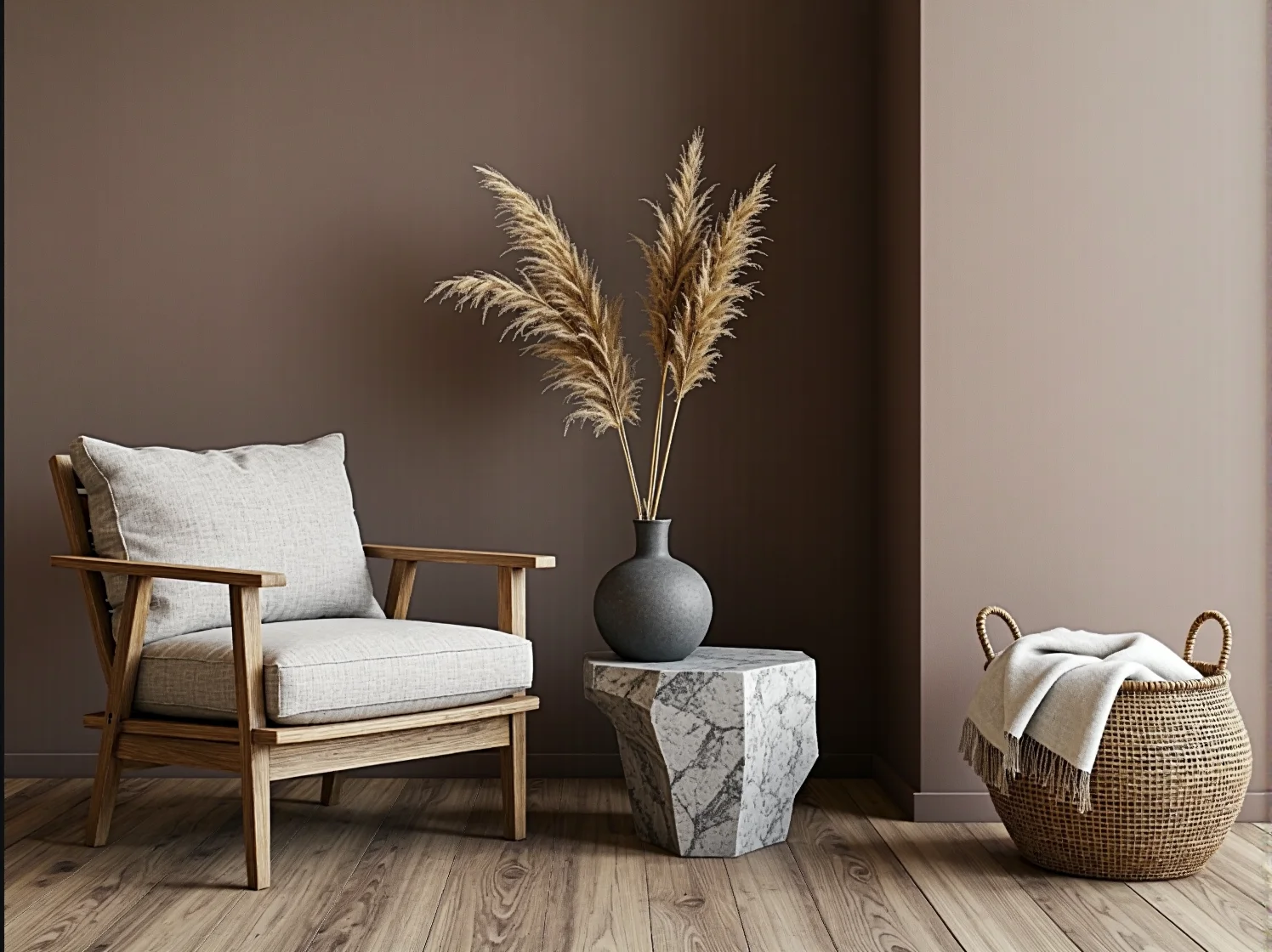 Nowoczesna sofa o organicznych, zaokrąglonych kształtach w modnym kolorze szałwiowym