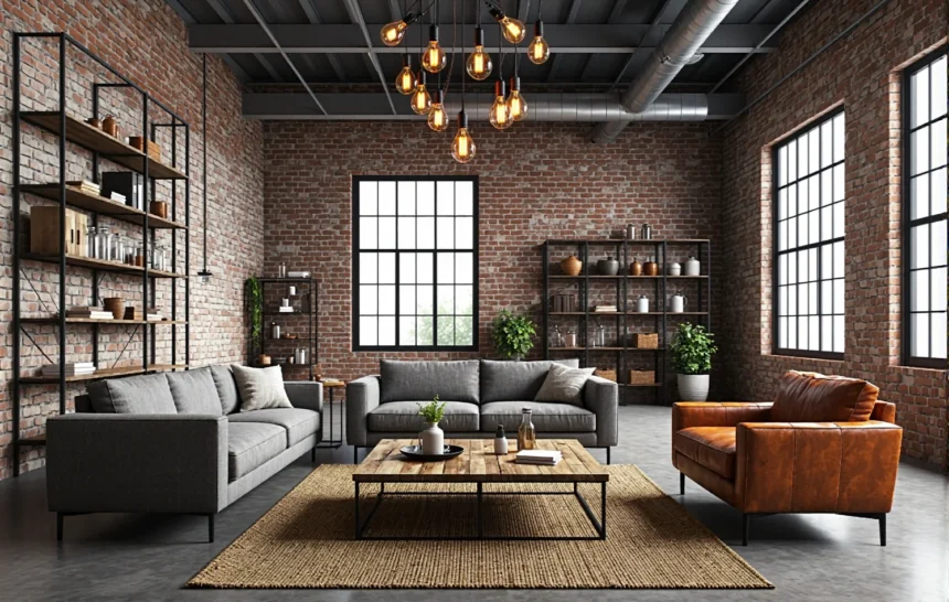 Industrialny żyrandol retro z odsłoniętymi żarówkami Edison