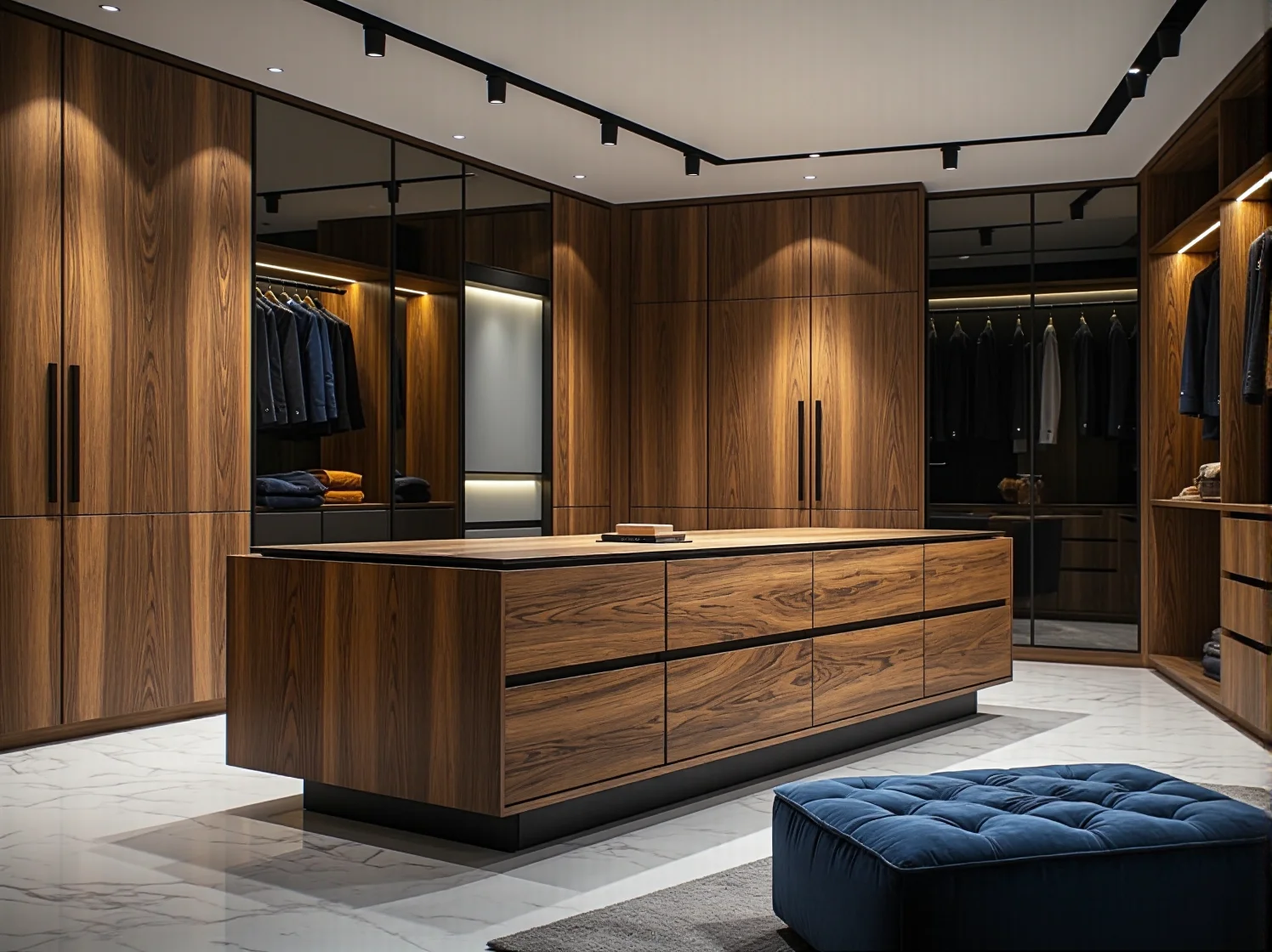 Szafa przesuwna z wbudowanym telewizorem i funkcjami TV